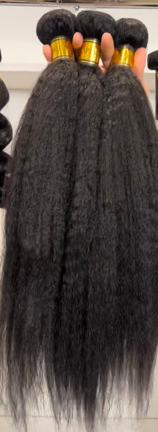 Kinky Curly Straight: 9A Brazilian Human Hair Bundle