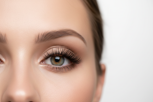 White woman natural individual lashes