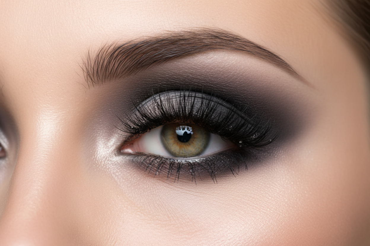 White woman sultry individual lashes
